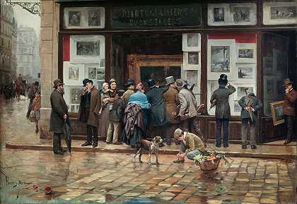 公开展览图片`Public Exhibition of a Picture (circa 1888) by Joan Ferrer Miró