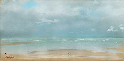 低潮时的海滩`Plage À Marée Basse (1869) by Edgar Degas