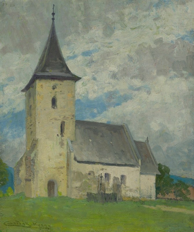 基萨克教堂`Church in Kysak (1923) by Ľudovít Čordák