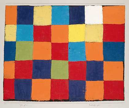 彩色图表曲1`Color chart ;Qu 1 (1930) by Paul Klee