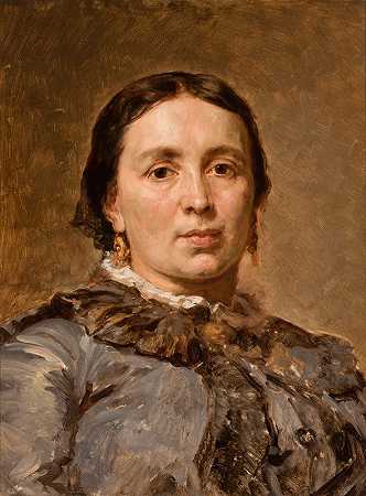 玛丽亚·内·马泰科·戈伊乔夫斯卡肖像（1836-1917）`Portrait of Maria née Matejko GoIIchowska (1836~1917) (1882) by Jan Matejko