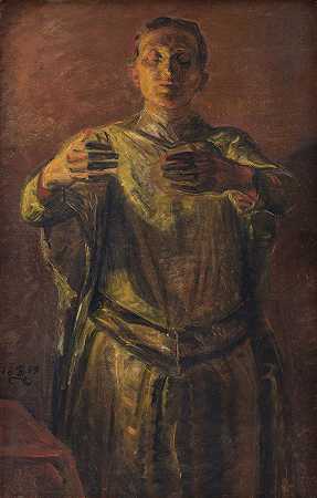麦克白夫人。学习`Lady Macbeth. Study (1898 ~ 1899) by Kristian Zahrtmann