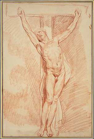 耶稣被钉十字架`Christ Crucified (circa 1765) by Jean-Baptiste Greuze