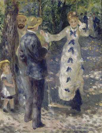 秋千`The Swing (1876) by Pierre-Auguste Renoir