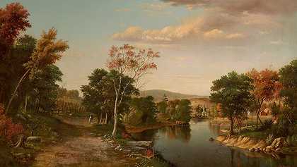 纽约州卡纳达伊瓜`Canandaigua, New York (1872) by Levi Wells Prentice