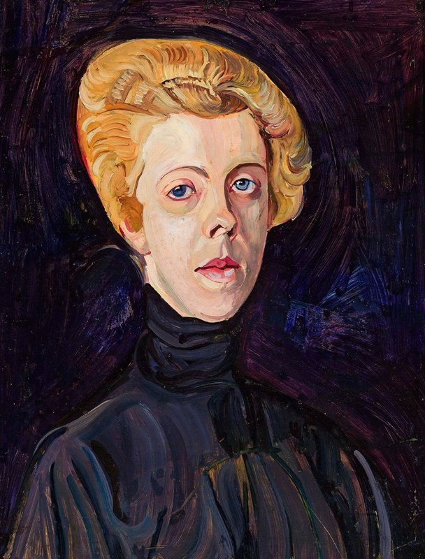 T女士的肖像。`Portrait of Ms T. (1920) by Zygmunt Waliszewski