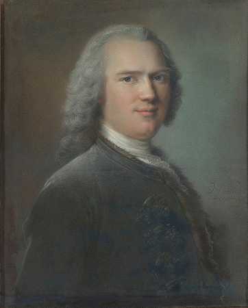 绅士肖像`Portrait Of A Gentleman (1753) by Jean-Marc Nattier