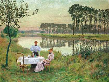 晚上D夏季`Soirée Dété (1895) by Emile Claus
