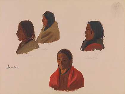 在拉勒米堡对印度酋长的研究`Studies Of Indian Chiefs, Made At Fort Laramie