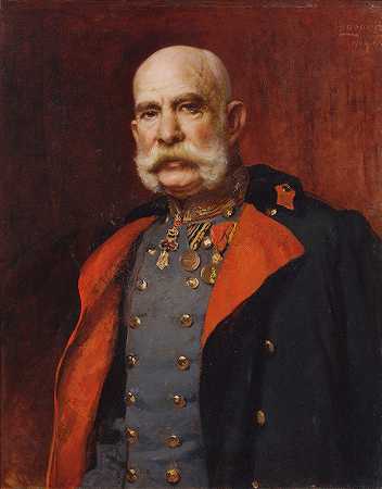 凯撒·弗兰兹·约瑟夫一世。`Kaiser Franz Joseph I. (1904–1906) by Leopold Horovitz