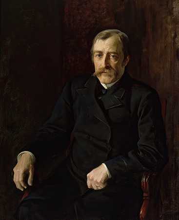 卡尔·古斯塔夫·埃斯特兰德教授肖像`Portrait of Professor Carl Gustaf Estlander (1896) by Albert Edelfelt