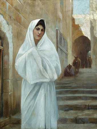年轻女孩，耶路撒冷`Young Girl, Jerusalem by Theodoros Ralli