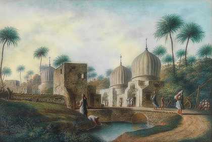 E.罗塞塔附近的伟大阿拉伯圣徒陵墓`Tombs Of The Great Arab Saints In The Neighborhood Of Rosetta, E