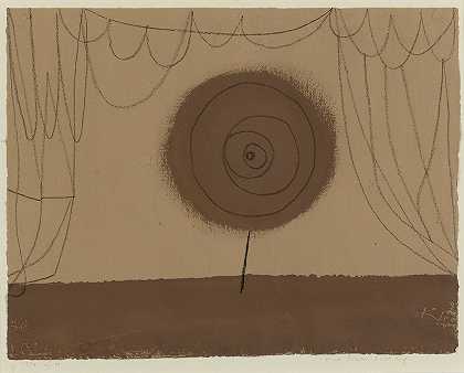 花表演（花表演）`Eine Blume Tritt Auf (A Flower Performs) (1934) by Paul Klee