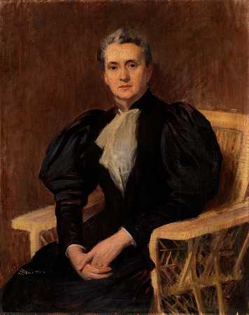 女人的肖像`Portrait of a Woman (ca. 1915~1916) by Carl Newman