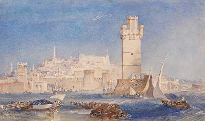 罗兹`Rhodes (between 1823 and 1824) by Joseph Mallord William Turner