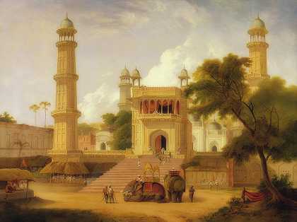 印度寺庙-阿布-乌尔-纳比清真寺，穆特拉`Indian Temple – Mosque Of Abo – Ul – Nabbi, Muttra