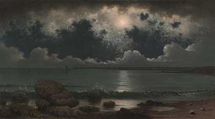 罗德岛朱迪思角`Point Judith, Rhode Island (1867–68) by Martin Johnson Heade