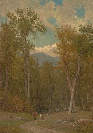 景观`Landscape (1886) by Worthington Whittredge