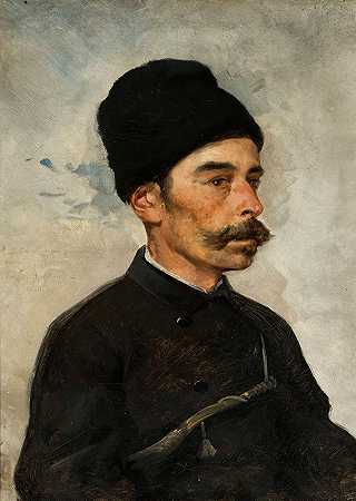 猎人研究`Study of a hunter (1884) by Tadeusz Ajdukiewicz