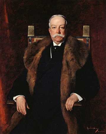 肖像d奥古斯都·古尔尼`Portrait dAugustus Gurnee (1910) by Carolus-Duran