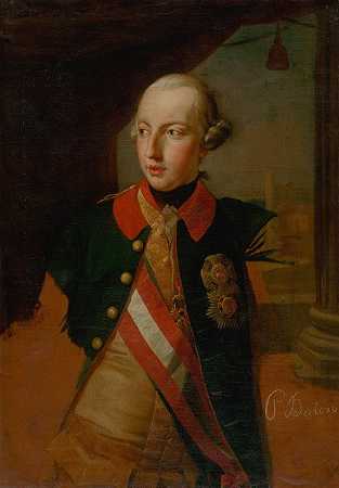 约瑟夫二世皇帝肖像研究`Study for the Portrait of Emperor Joseph II (1769) by Pompeo Batoni