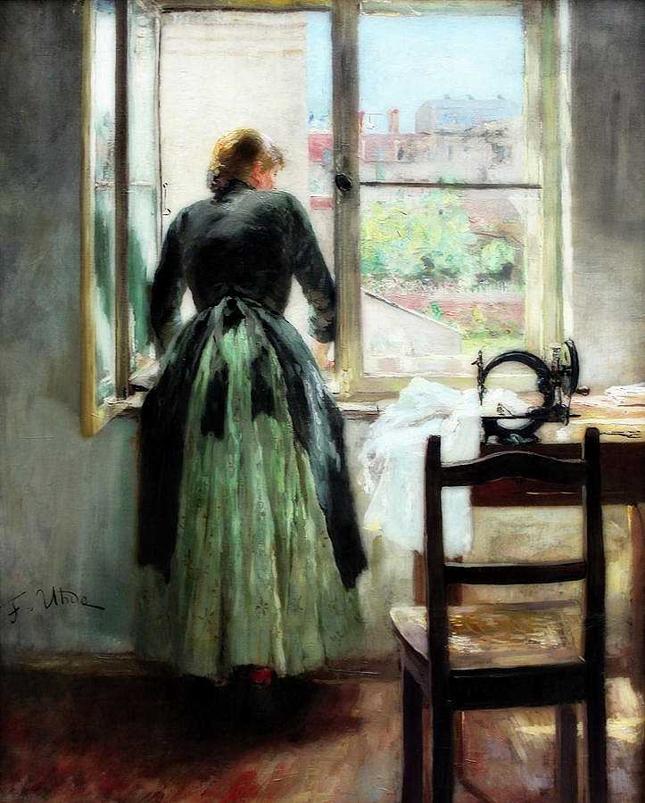窗口的女裁缝`Seamstress At The Window