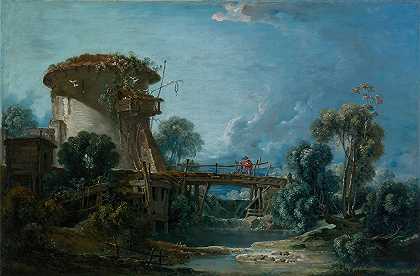 鸽舍`The Dovecote (1758) by François Boucher