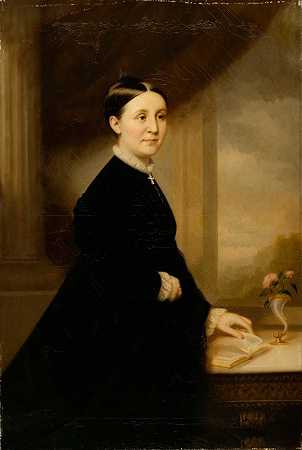 约翰·J·巴格利夫人`Mrs. John J. Bagley (between 1872 and 1882) by Lewis Thomas Ives