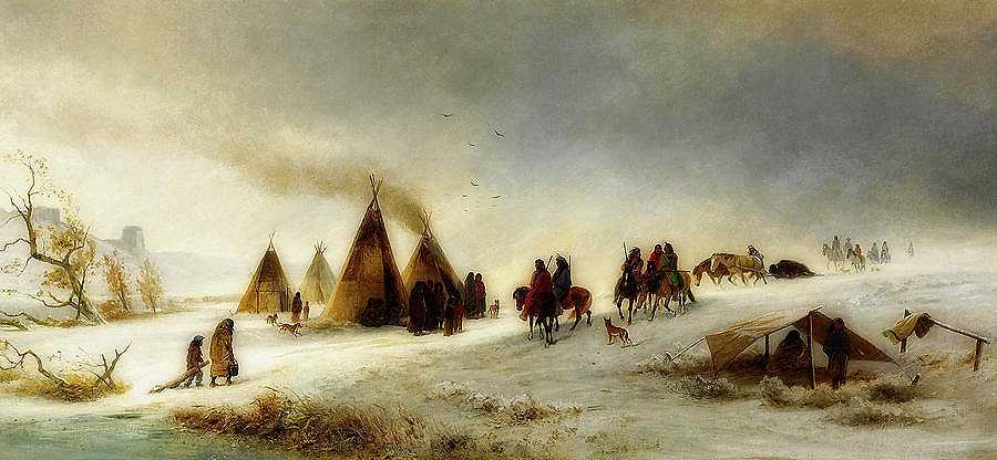 雪中的印第安人`Indians In The Snow