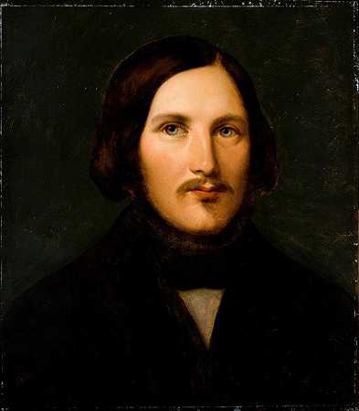 埃德蒙·瓦西里夫斯基肖像`Portrait of Edmund Wasilewski (1842~1845) by Wojciech Korneli Stattler