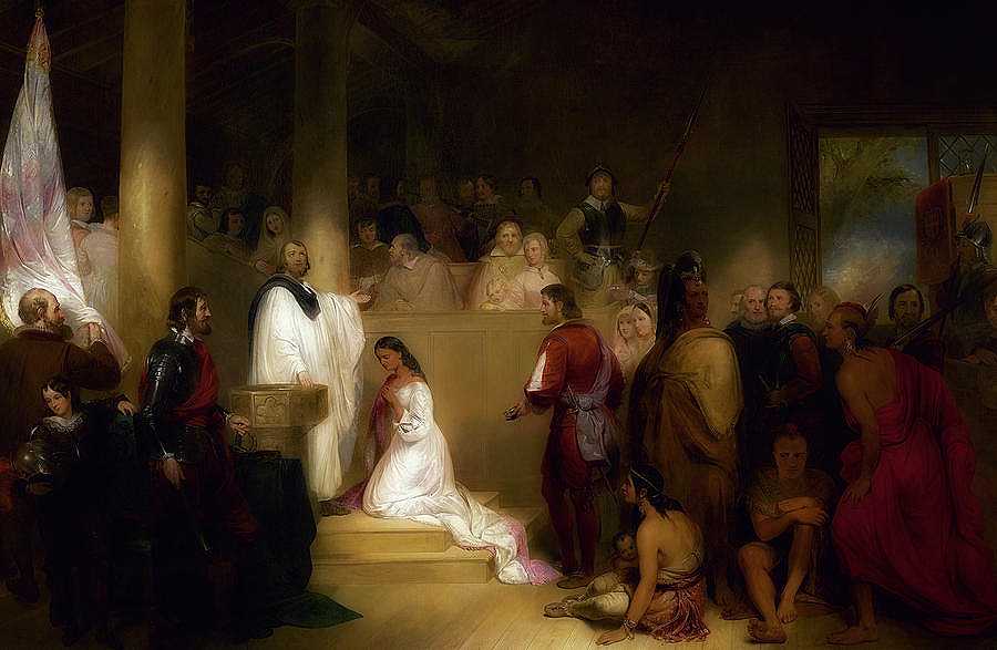 波卡洪塔斯的洗礼`Baptism Of Pocahontas