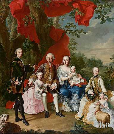 尼古拉斯·帕尔菲·冯·埃尔德伯爵的家人`Die Familie des Grafen Nikolaus Pálffy von Erdöd (1760) by Martin van Meytens