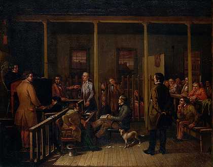 密苏里州法庭`Missouri Courtroom (1852) by William Josiah Brickey