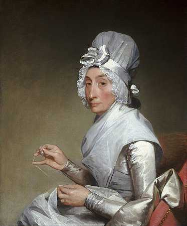 凯瑟琳·布拉斯·耶茨（理查德·耶茨夫人）`Catherine Brass Yates (Mrs. Richard Yates) (1793~1794) by Gilbert Stuart