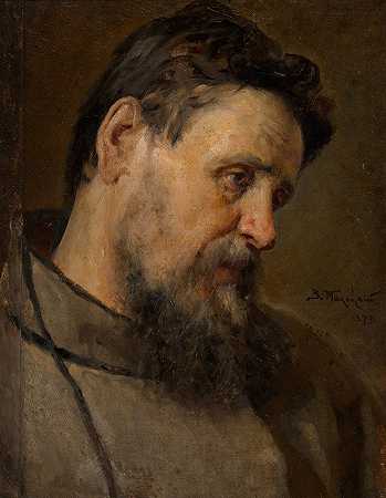 革命者亚历山大·索洛维耶夫的画像`Portrait of a revolutionary, Alexander Soloviev (1879) by Vladimir Egorovich Makovsky