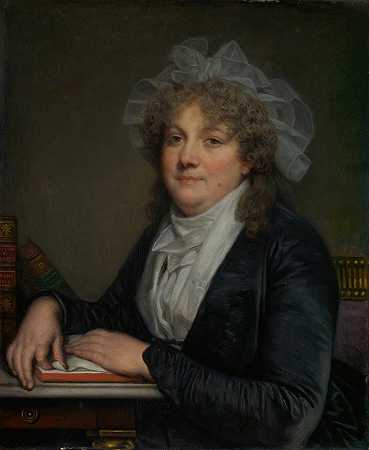 让·巴蒂斯特·尼科莱夫人（安妮·安托瓦内特·德斯穆林斯，1743-1817）`Madame Jean~Baptiste Nicolet (Anne Antoinette Desmoulins, 1743–1817) (late 1780s) by Jean-Baptiste Greuze