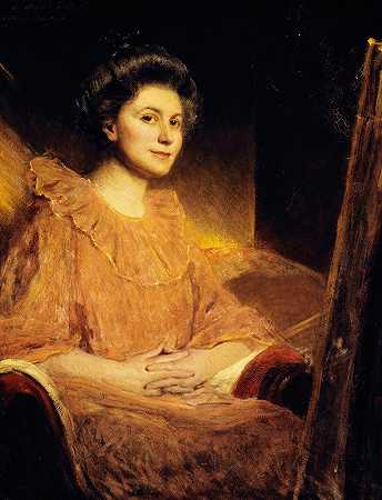 肖像D安格尔·德拉萨尔`Portrait dAngèle Delasalle (1900) by Jean-Joseph-Benjamin Constant