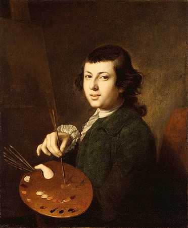 艺术家肖像`Portrait Of An Artist (ca. 1765) by Henry Benbridge