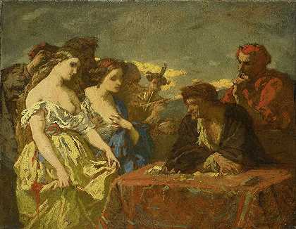 对黄金的渴望`Lust for Gold (1840 ~ 1879) by Thomas Couture