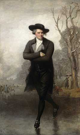 滑冰者（威廉·格兰特肖像）`The Skater (Portrait of William Grant) (1782) by Gilbert Stuart