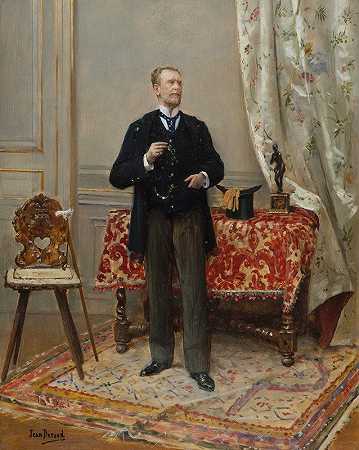 肖像D埃德蒙·泰尼（1828-1906），历史学家和收藏家`Portrait dEdmond Taigny (1828~1906), historien et collectionneur (1890) by Jean Béraud