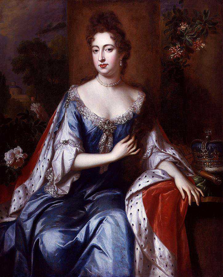 玛丽女王二世画像`Portrait of Queen Mary II