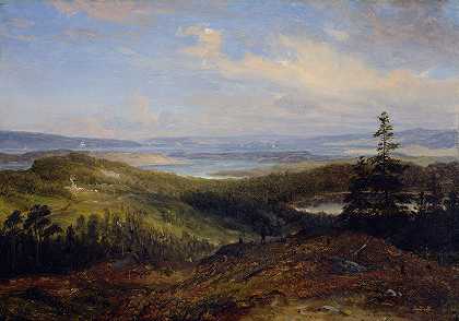 奥斯陆峡湾景观`View of the Oslofjord (1839) by Thomas Fearnley