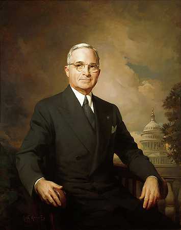 哈里·杜鲁门的总统肖像`Presidential Portrait Of Harry Truman