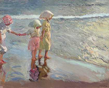 海滩上的三姐妹`The Three Sisters On The Beach