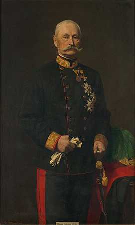 骑兵将军亚历山大·弗雷海尔·冯·科勒`General der Kavallerie Alexander Freiherr von Koller (1883) by Sigmund L&;Allemand