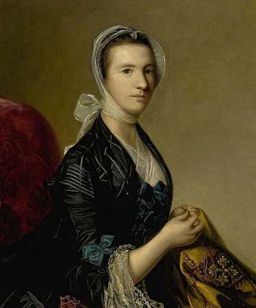 朱布夫人的肖像`Portrait Of Mrs. Jubb by Sir Joshua Reynolds