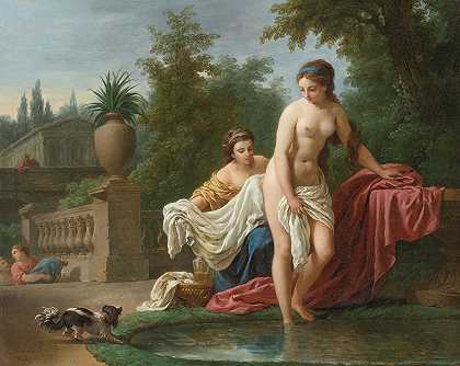 大卫和芭丝谢芭`David and Bathsheba (1770) by Louis-Jean-François Lagrenée