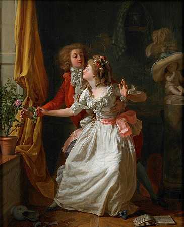 防守不佳的玫瑰`The Poorly Defended Rose (1789) by Michel Garnier